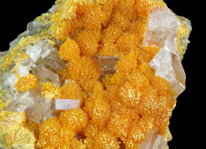 Orpiment With Barite Crystals - Peru #63784